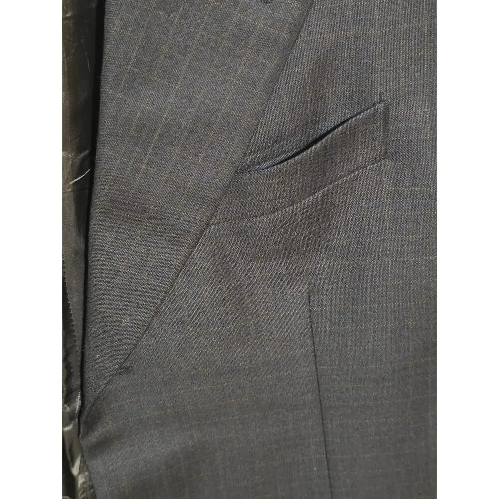 Trussini Linea Classico Wool Windowpane Blazer Suit Jacket Italy 38R EU 48